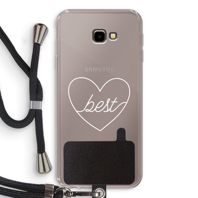 Best heart pastel: Samsung Galaxy J4 Plus Transparant Hoesje met koord