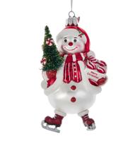 Orn.glas sneeuwpop l12cm - Kurt s adler