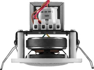 Monacor EDL-82/WS PA-inbouwluidspreker 6 W 100 V Wit 1 stuk(s)