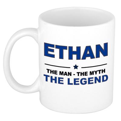 Ethan cadeau mok - man myth legend - naam koffiemok - 300 ml - collega - vaderdag
