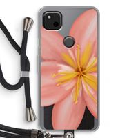 Pink Ellila Flower: Pixel 4a Transparant Hoesje met koord