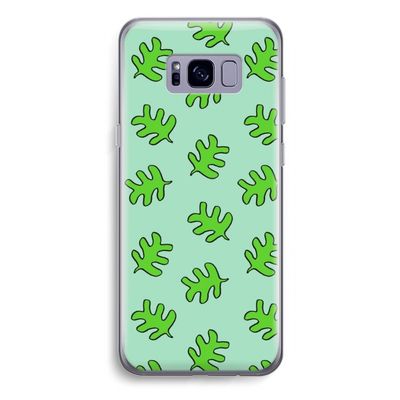 Groene blaadjes: Samsung Galaxy S8 Plus Transparant Hoesje
