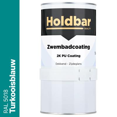 Holdbar Zwembadcoating Turkooisblauw (RAL 5018) 1 kg