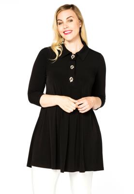 Yoek Tuniek wide bot polo | Zwart | Maat 58/60