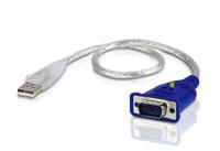 ATEN 2A-130G VGA / USB Adapter [1x VGA-stekker - 1x USB-A 2.0 stekker] Transparant 0.35 m - thumbnail