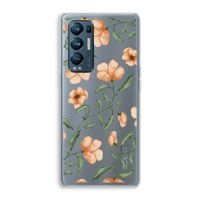 Peachy flowers: Oppo Find X3 Neo Transparant Hoesje