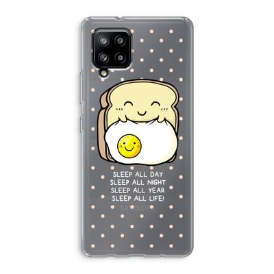 Sleep All Day: Samsung Galaxy A42 5G Transparant Hoesje
