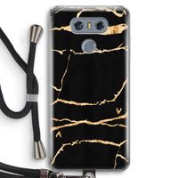Gouden marmer: LG G6 Transparant Hoesje met koord