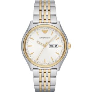 Emporio Armani AR11034 Heren horloge tweekleurig zilver/goud 43 mm roestvrij staal