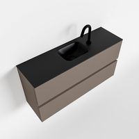 Toiletmeubel Mondiaz Ada | 100 cm | Meubelkleur Smoke | Lex wastafel Urban Midden | 1 kraangat