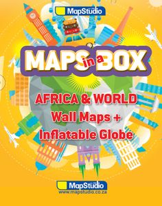 Opblaasbare wereldbol - globe Maps in a Box - Africa & World | MapStudio