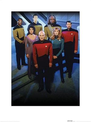 Kunstdruk Star Trek - The Next Generation Enterprise Officers 60x80cm