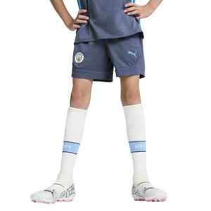 PUMA Manchester City Trainingsbroekje 2024-2025 Kids Donkerblauw Lichtblauw