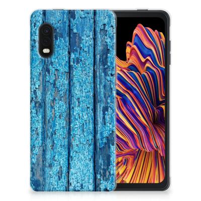 Samsung Xcover Pro | Bumper Hoesje | Wood Blue