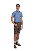 Antiek lederhose kort met riem