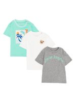 Palm Angels Kids lot de trois t-shirts en coton - Blanc