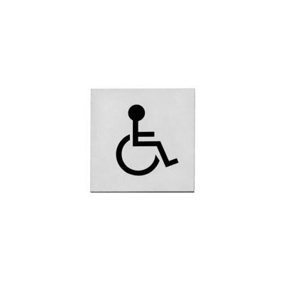 Pictogram toilet mindervalide zelfklevend rvs