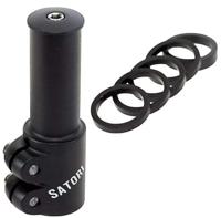 Stuurpenverlenger Satori 1-1/8" - zwart