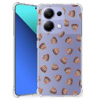 Doorzichtige Silicone Hoesje voor Xiaomi Redmi Note 13 4G Poep Emojis - thumbnail