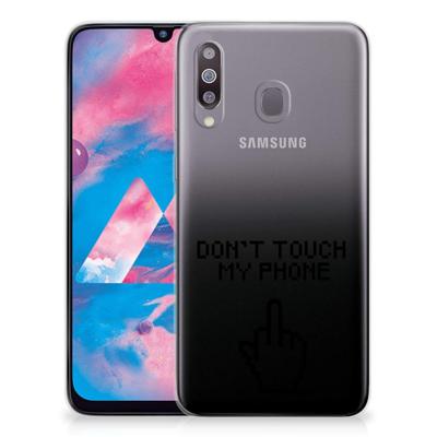 Samsung Galaxy M30 Silicone-hoesje Finger Don't Touch My Phone Samsung Galaxy M30 Silicone-hoesje Finger Don't Touch My Phone