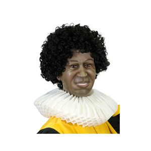 2x Brede Zwarte Piet kraag van papier   -