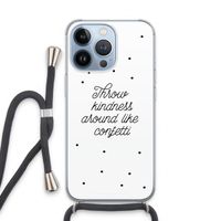 Confetti: iPhone 13 Pro Transparant Hoesje met koord