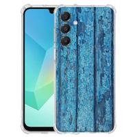 TPU Telefoonhoesje Samsung Galaxy A17 - Wood Blue schokabsorberende backcover