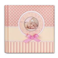 Fotoboek/fotoalbum Matilda baby meisje met 30 paginas roze 31 x 31 x 3,5 cm   -