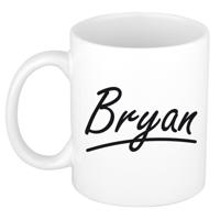 Bryan Naam koffiemok - beker - met sierlijke letters - wit - 300 ml - Cadeau - Heren