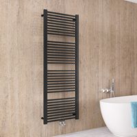 Instamat Rim handdoekradiator 114x50cm zwart mat 634W - thumbnail