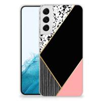 Samsung Galaxy S22 Plus | TPU Hoesje | Zwart Roze Vormen