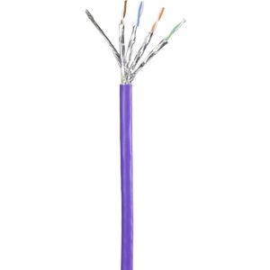 Renkforce RF-4724920 RJ45 Netwerkkabel, patchkabel CAT 6 S/FTP 2.00 m Violet Snagless, Vergulde steekcontacten, Vlambestendig 1 stuk(s)