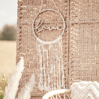 Ginger Ray PAMA-113 Houten Love Macrame Wandcirkel - thumbnail