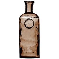 Bloemenvaas Olive Bottle - kastanje transparant - glas - D13 x H27 cm - Fles vazen