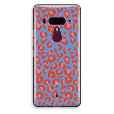 Leopard blue: HTC U12+ Transparant Hoesje