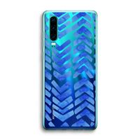 Blauwe pijlen: Huawei P30 Transparant Hoesje
