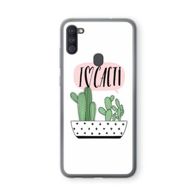 I love cacti: Samsung Galaxy A11 Transparant Hoesje
