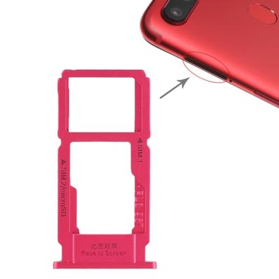 SIM-kaart lade + SIM-kaart lade/micro SD-kaart lade voor OPPO R11s (rood)