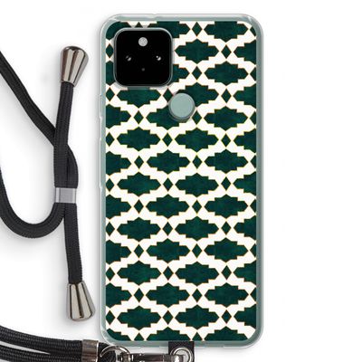 Moroccan tiles: Pixel 5 Transparant Hoesje met koord