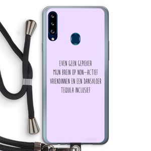 Tequila: Samsung Galaxy A20s Transparant Hoesje met koord