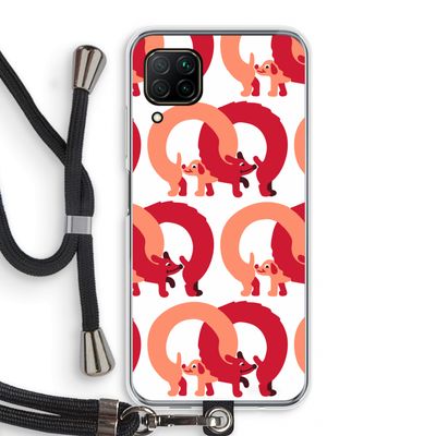 Dogs: Huawei P40 Lite Transparant Hoesje met koord