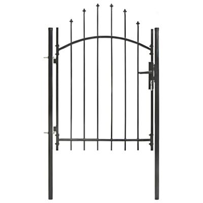 Poort 1x1,75 m staal zwart