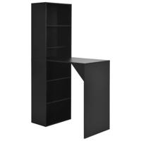 Bartafel met kast 115x59x200 cm zwart