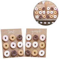 Ginger Ray tafeldecoratie donut wall rustiek 42 cm set van 2 | 5 stuks