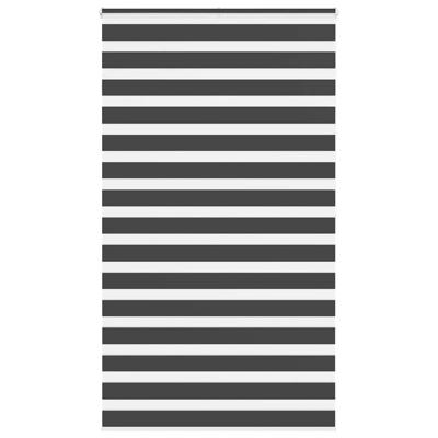 VidaXL Zebra rolgordijn 130x200 cm stofbreedte 125,9 cm zwart