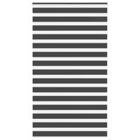 VidaXL Zebra rolgordijn 130x200 cm stofbreedte 125,9 cm zwart