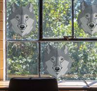 Stickers raam Abstract wolfsontwerp