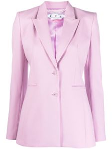 Off-White blazer à simple boutonnage - Violet