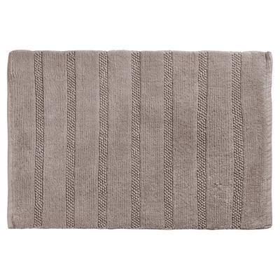 Differnz Stripes badmat 100% katoen - geschikt voor vloerverwarming - 45 x 75 cm - taupe