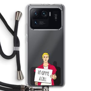 Gimme a call: Xiaomi Mi 11 Ultra Transparant Hoesje met koord